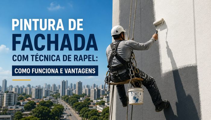 Pintura de fachada com técnica de rapel: como funciona e vantagens